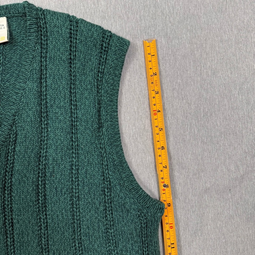 Vintage Northern Reflections Green Ribbed Sweater Vest XL - Picture 7 of 7
